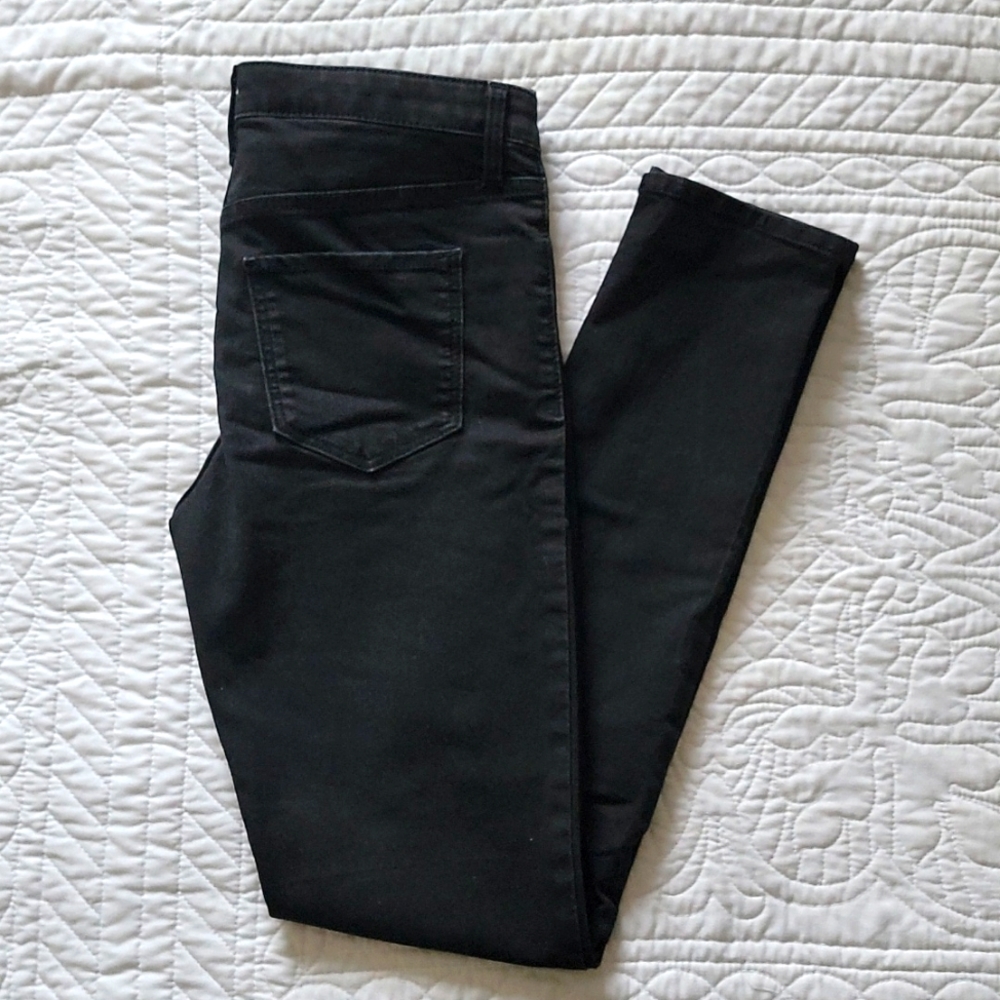 Denim & Denim Girls Black Skinny Fit Stretchy Jeans w/Adj. Waistband Size 11-12Y